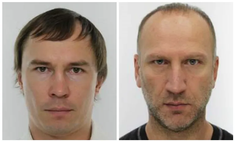 Подозреваемые в розыске (предполагаемый стрелок - справа).