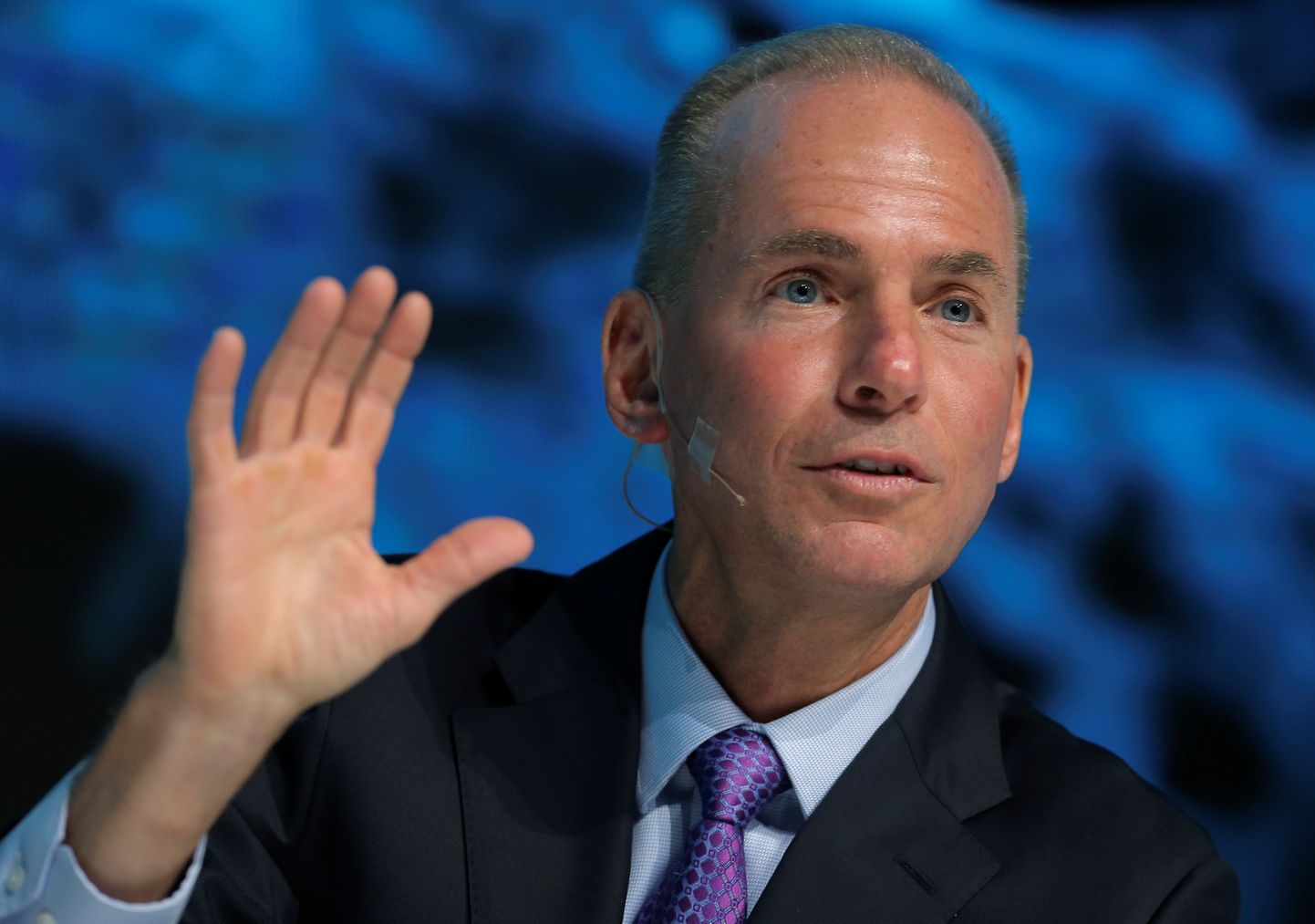 President, Chairman and CEO of The Boeing Company Dennis Muilenburg speaks at the "What's Next?" conference in Chicago, Illinois, U.S., October 4, 2016.    REUTERS/Jim Young