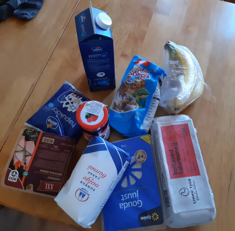 Продуктовый набор основной школы Валга.