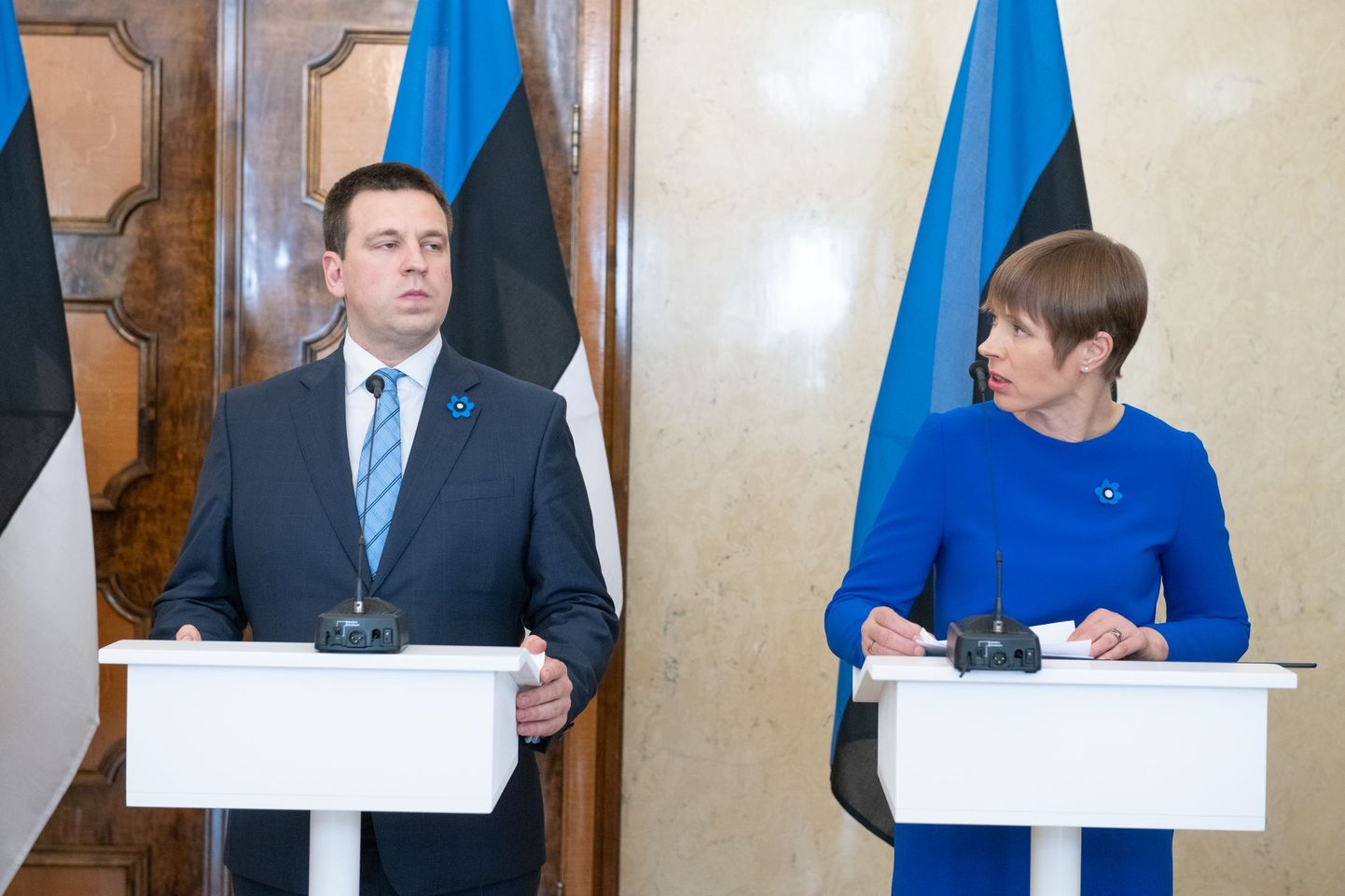 Jiri Ratass un Kersti Kaljulaida 