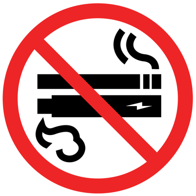 Suitsetamist ja veipimist keelav märk.