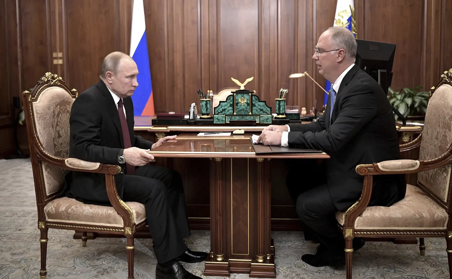 Ühel pildil: Vladimir Putin ja Kirill Dmitrijev detsembris 2018.