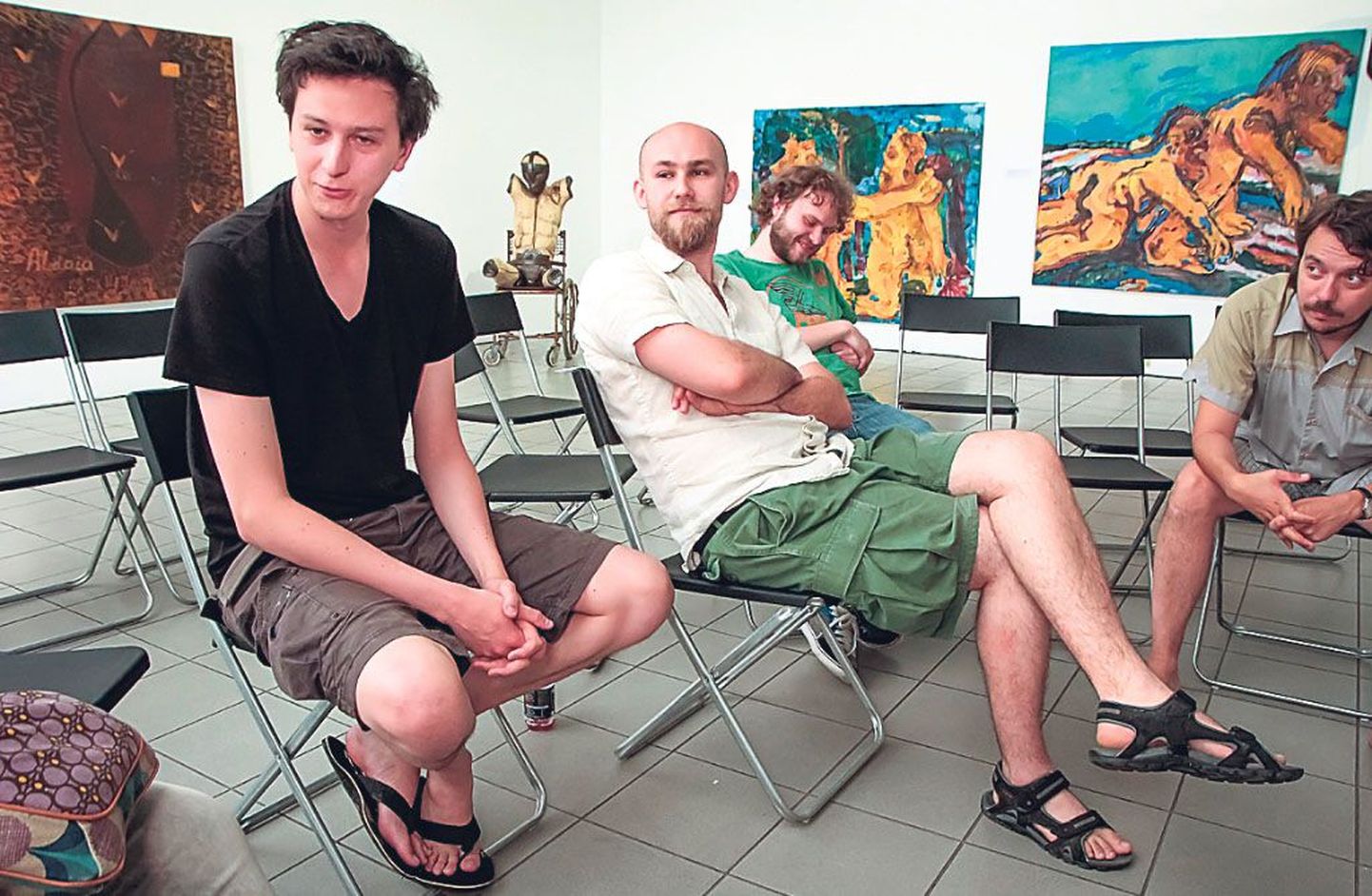 Dokumentaalfilmide üle arutlevad (vasakult) Grzegorz Krawiec, Piotr Urban, Pawek Kowalik ja Janis Valk.
