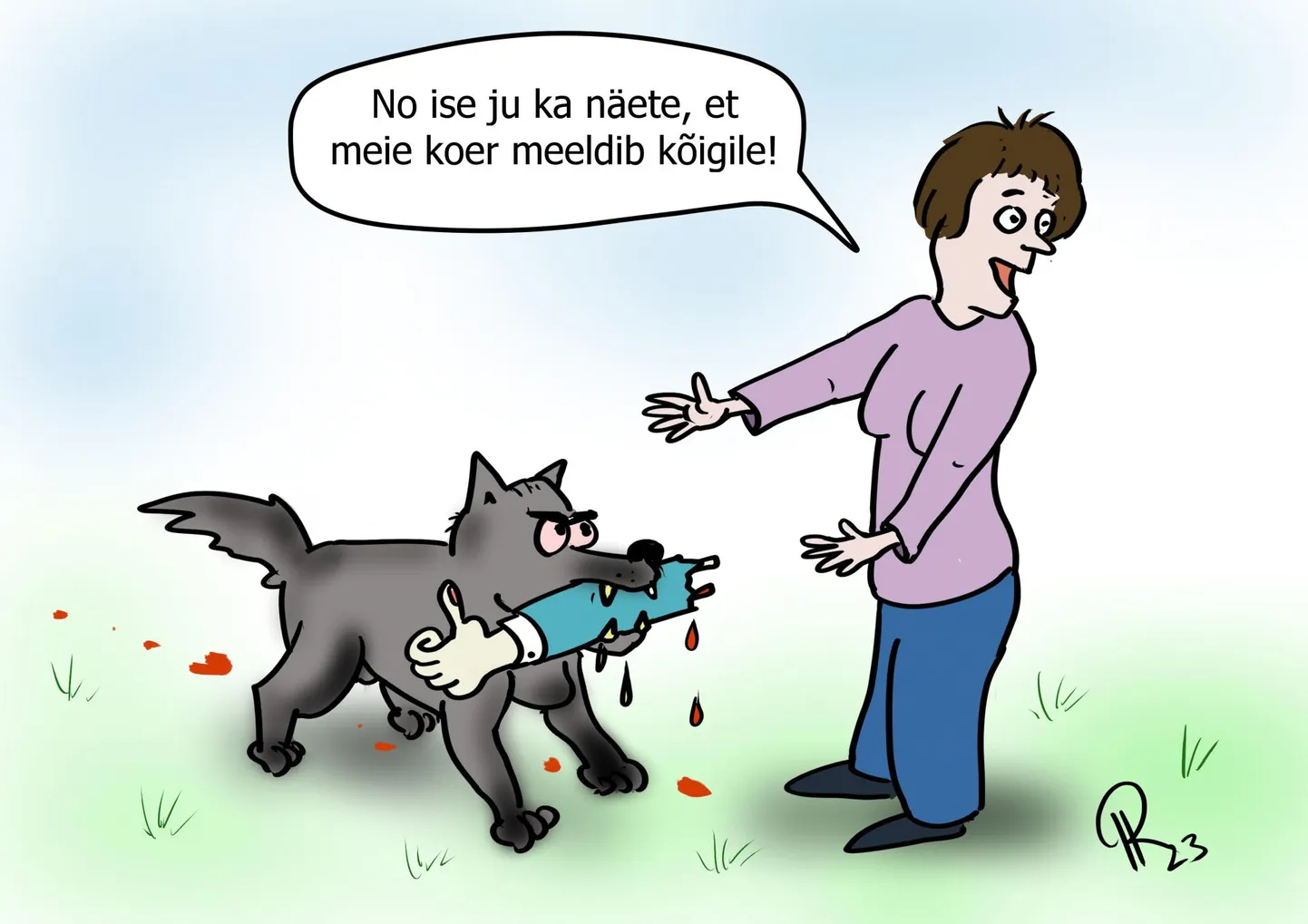 Nädala karikatuur "Sõbralikud koerad".