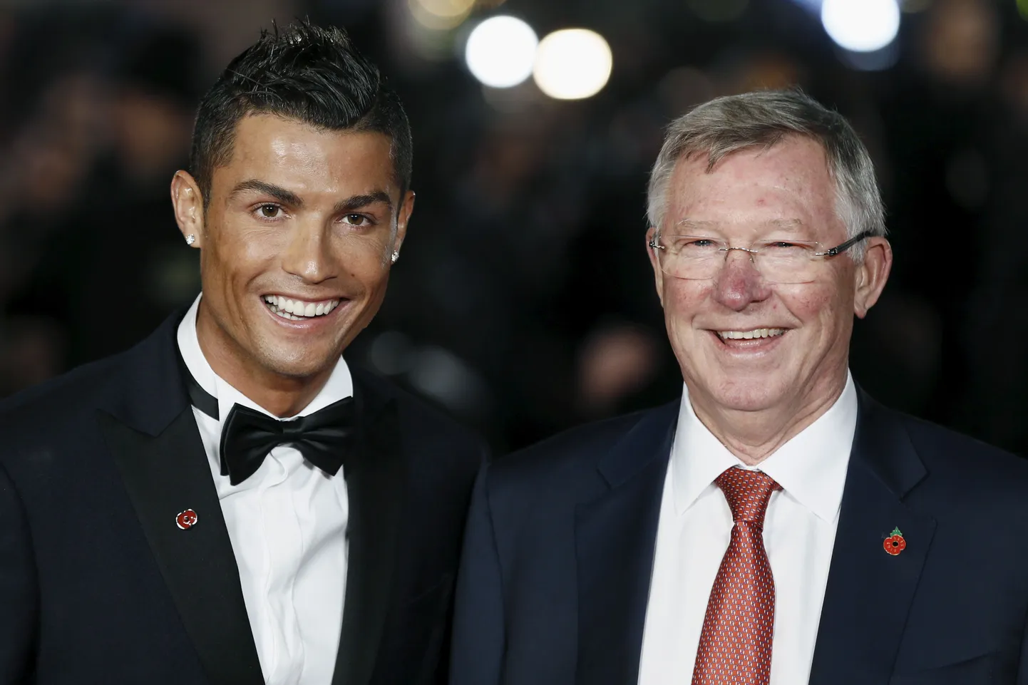 Cristiano Ronaldoja Sir Alex Ferguson.