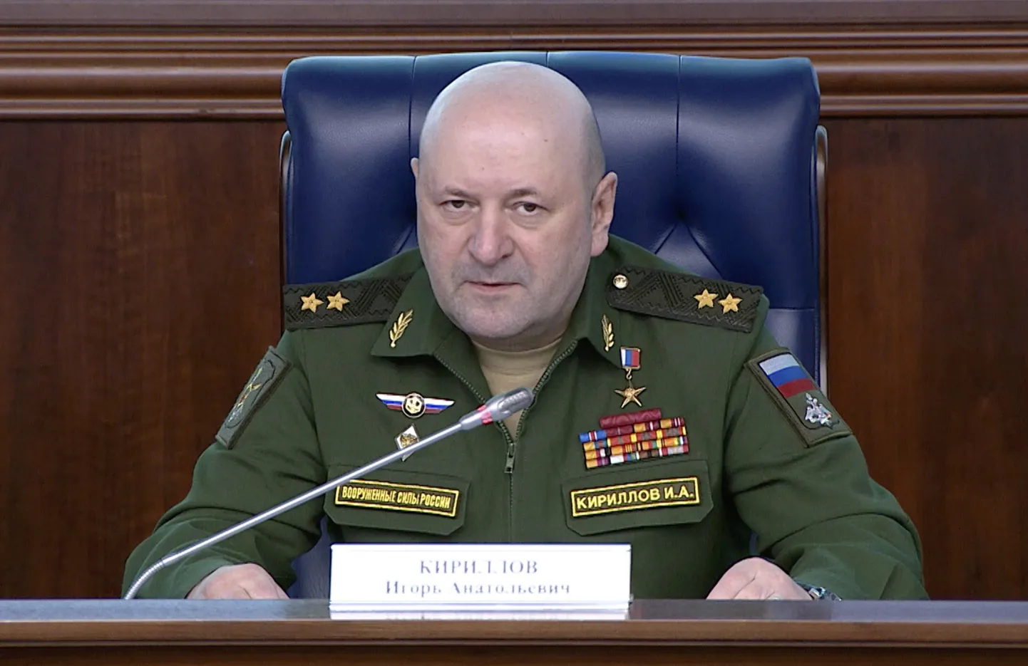 Российский генерал Игорь Кириллов был одним из тех, кто обвинил Украину в создании «грязной бомбы».