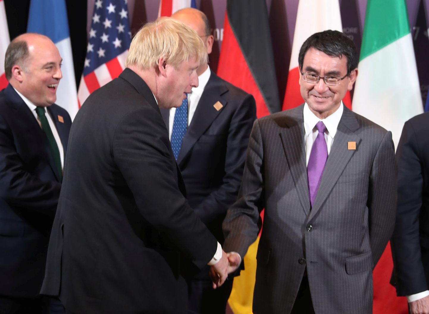 Briti välisminister Boris Johnson Kanadas Torontos G7 välisministrite kohtumisel.