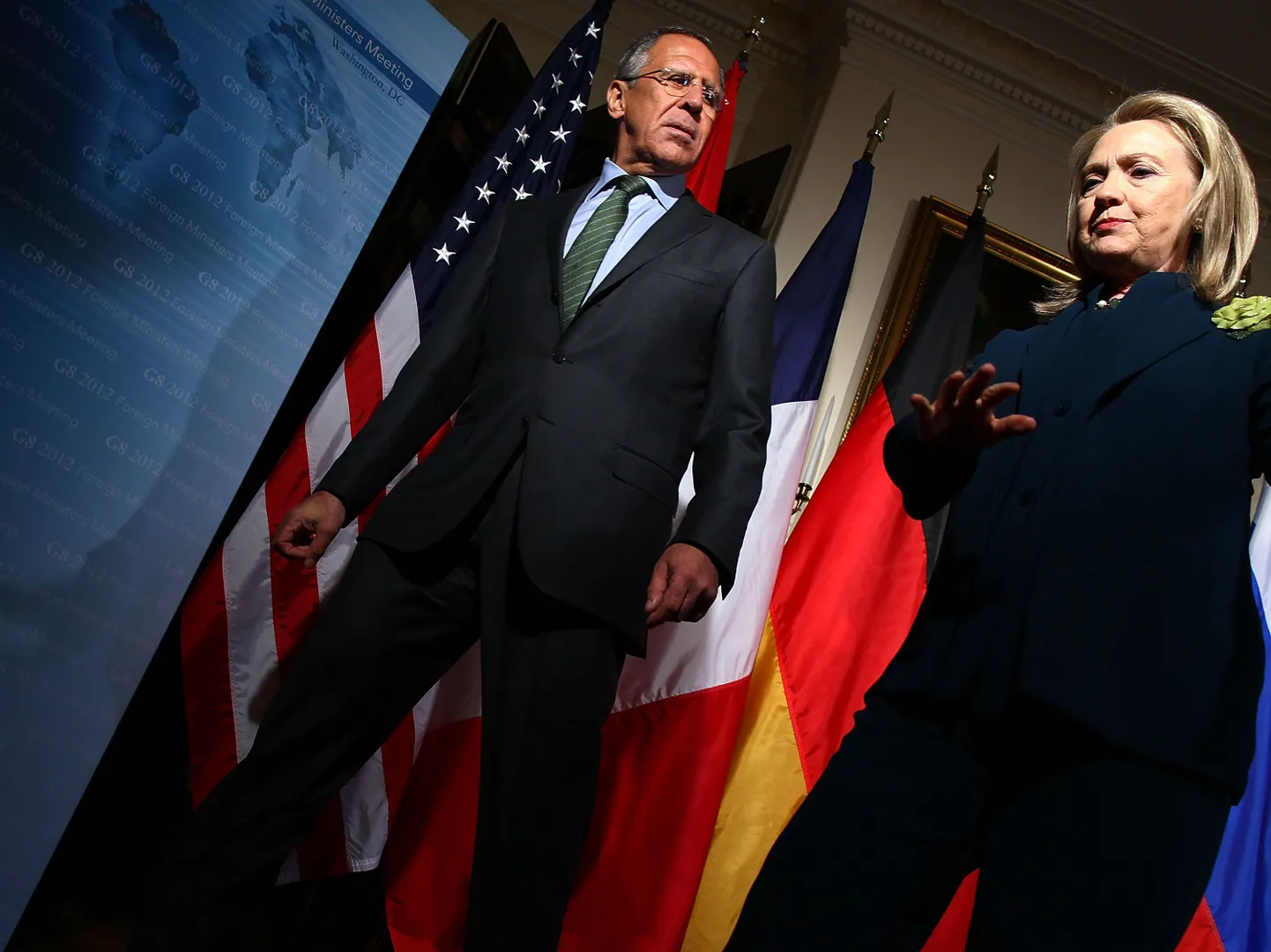 Venemaa välisminister Sergei Lavrov ja tema USA ametivend Hillary Clinton.