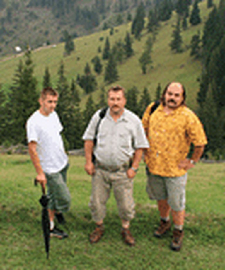 Transilvānijā. No kreisās: Kalsnavas arborētuma vadītājs Jānis Zīliņš, Andrejs Svilāns un Daugavpils Universitātes docents Pēteris Evarts 