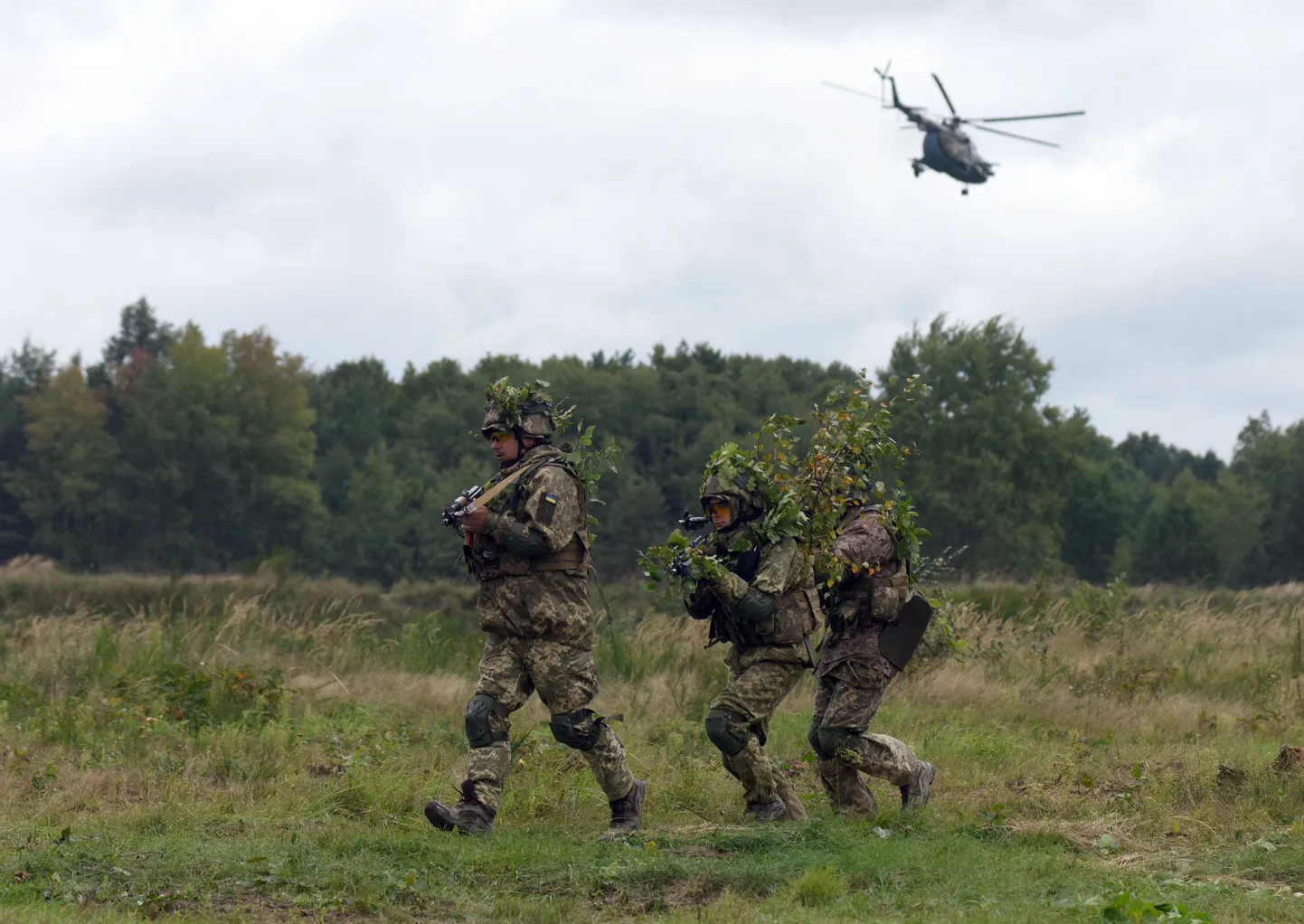 Ukraina sõdurid õppusel USA ja NATO vägedega 24. september 2021.