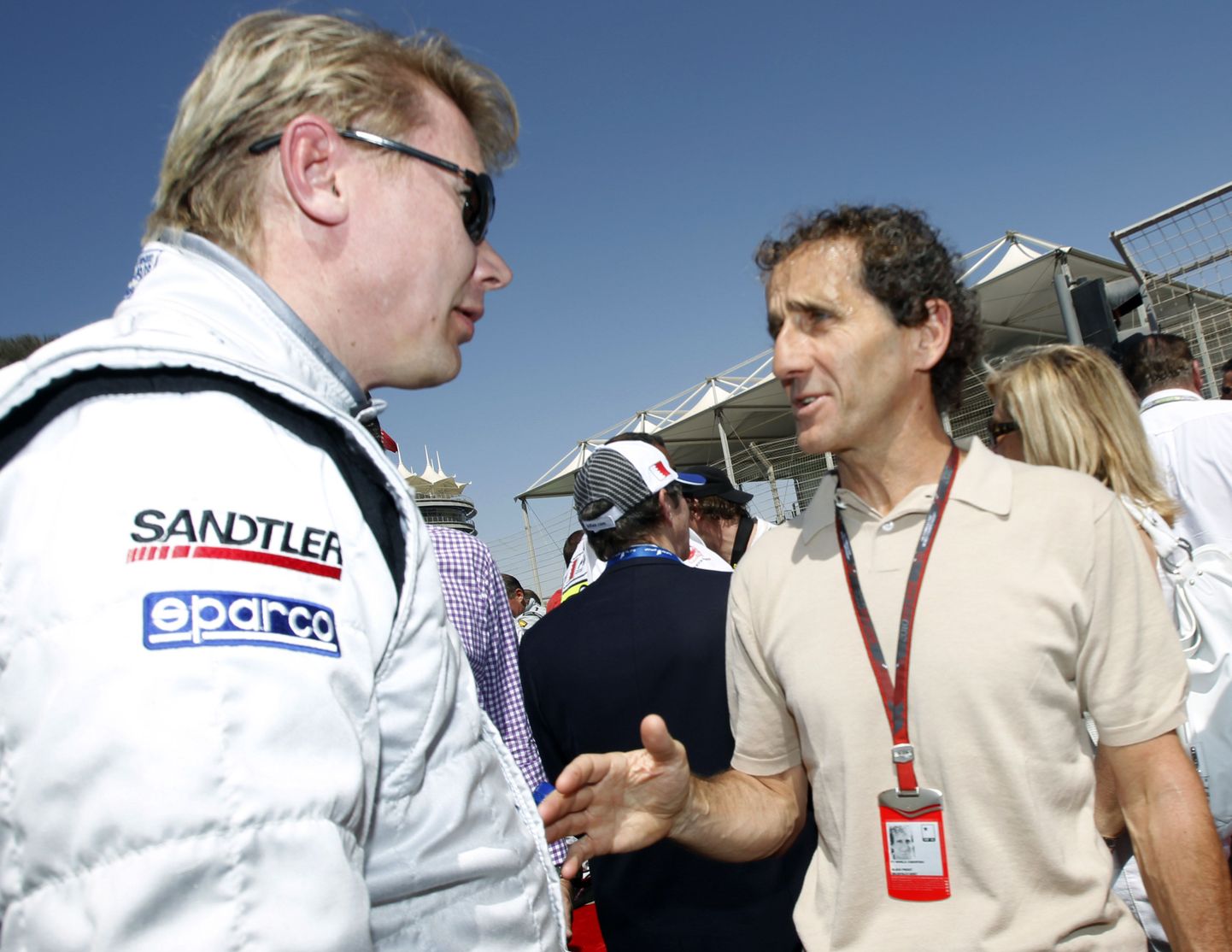 Mika Häkkinen ja Alain Prost.