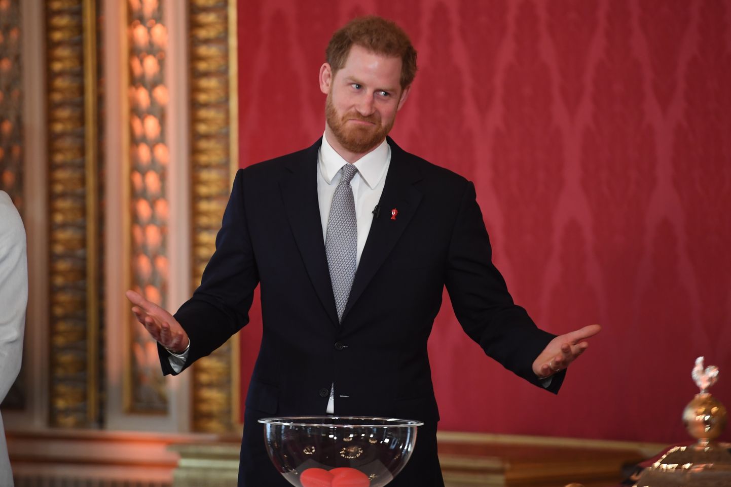 Prints Harry 16. jaanuaril Buckinghami palees ragbi 2021. aasta maailmameistrivõistluste meeskondade loosimisel