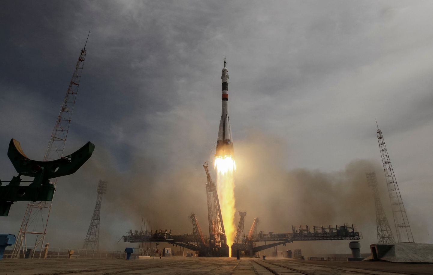 Kosmoseraketi Sojuz start.