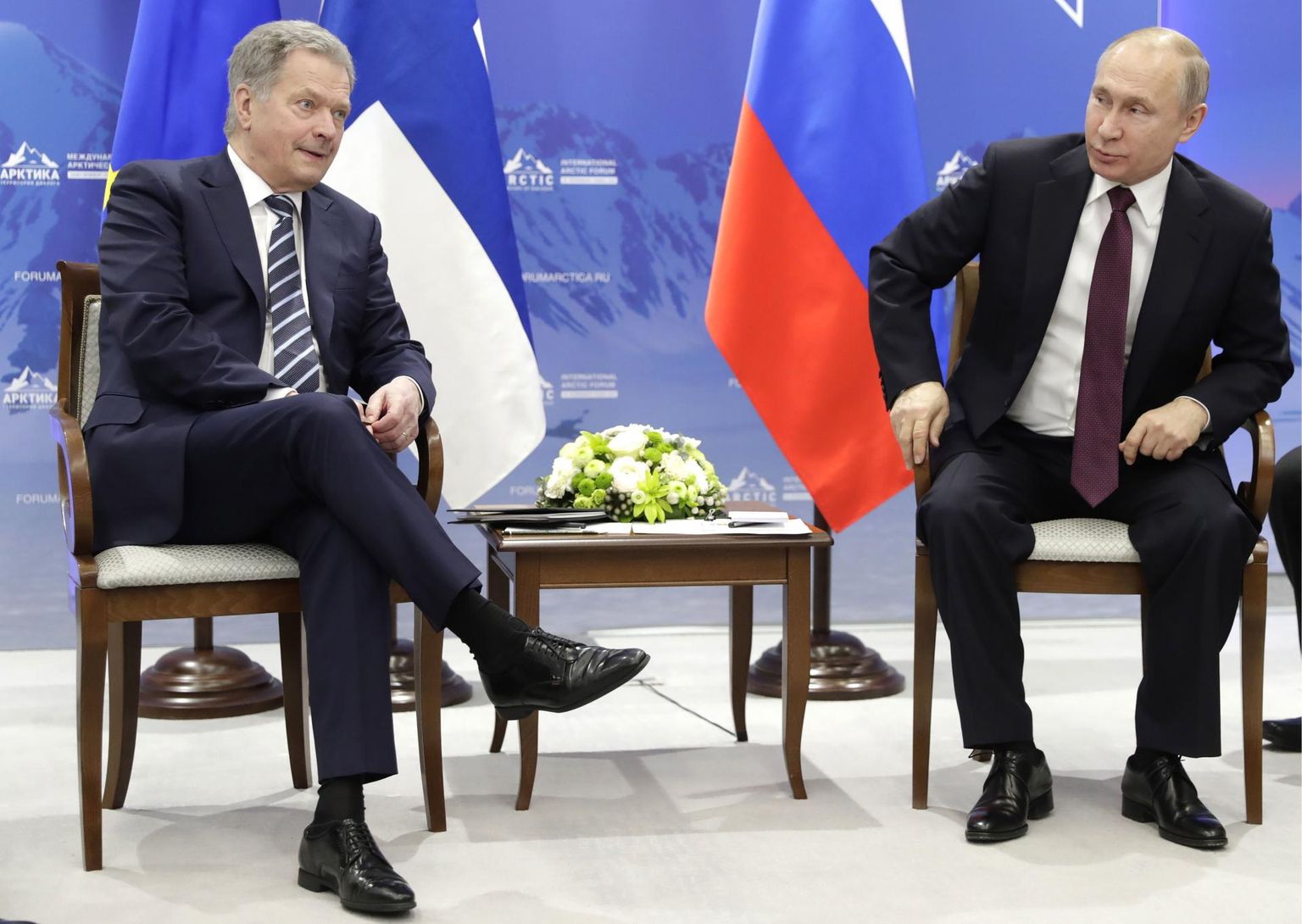 Soome president Sauli Niinistö ja Venemaa riigipea Vladimir Putin 