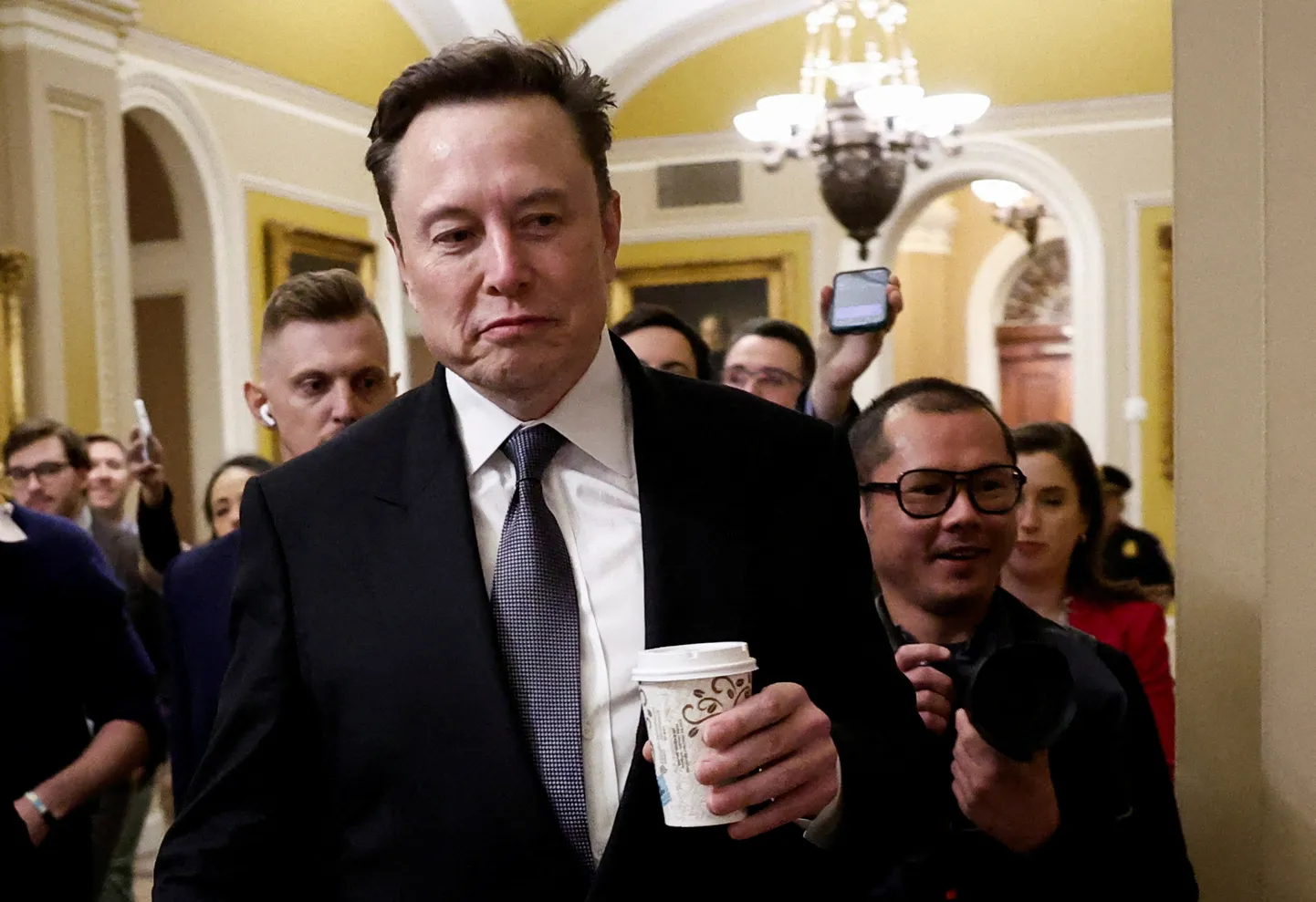 Miljardär Elon Musk kuu alguses Washingtonis Kapitooliumis.