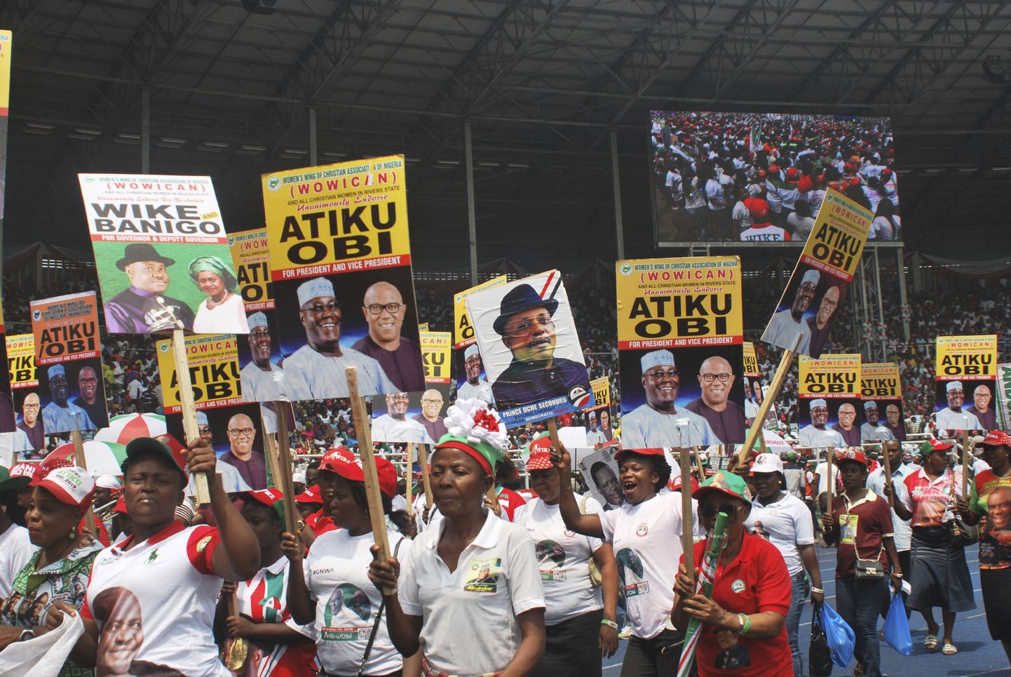 Presidendikandidaadi Atiku Abubakari toetajad.