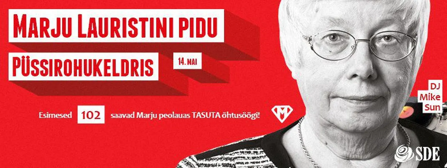 Marju Lauristin paneb Püssirohukeldris püsti peo! DJ Mike Sun