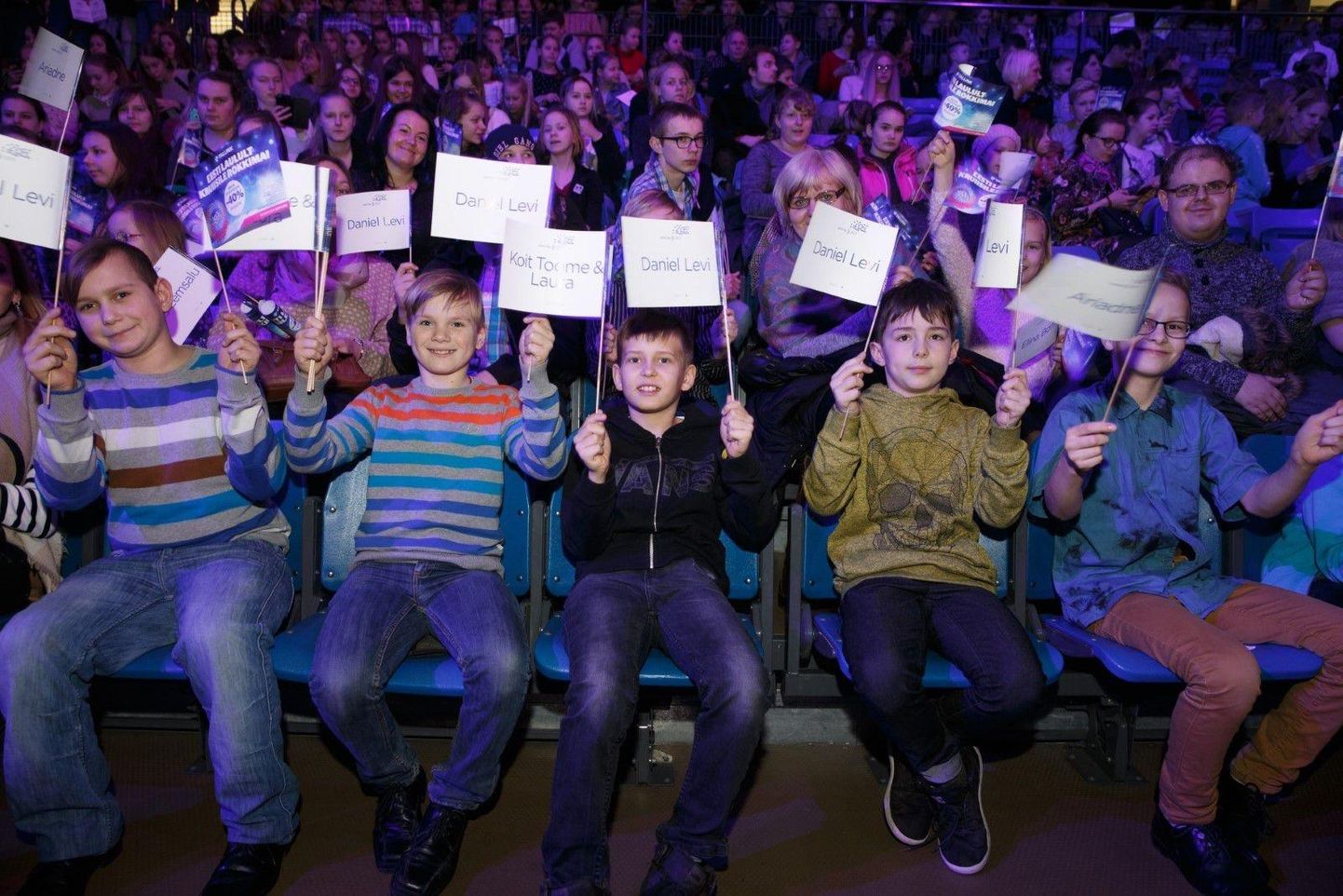Lapsed on saanud oma lemmikutele Eesti Laulu peaproovis kaasa elada juba mitmel aastal.