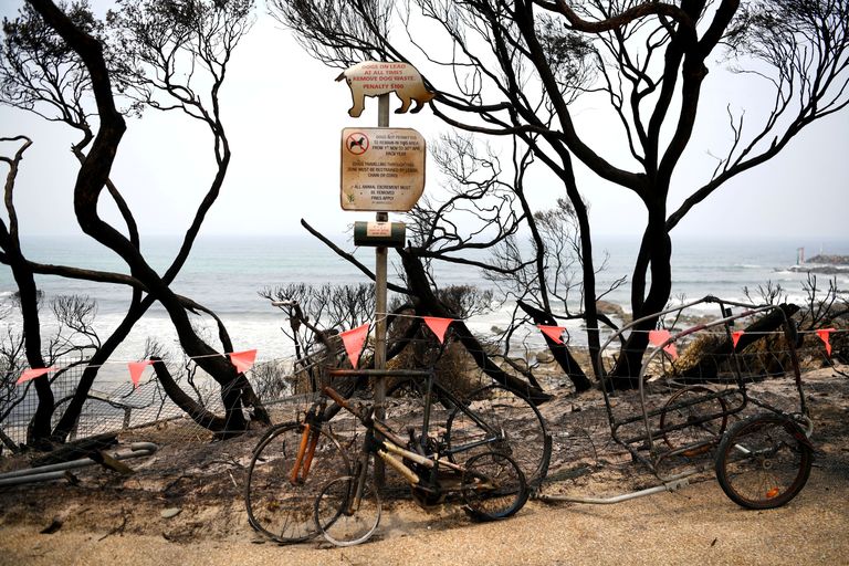 Maastikupõlengu jäljed Austraalias Victoria osariigis Mallacootas