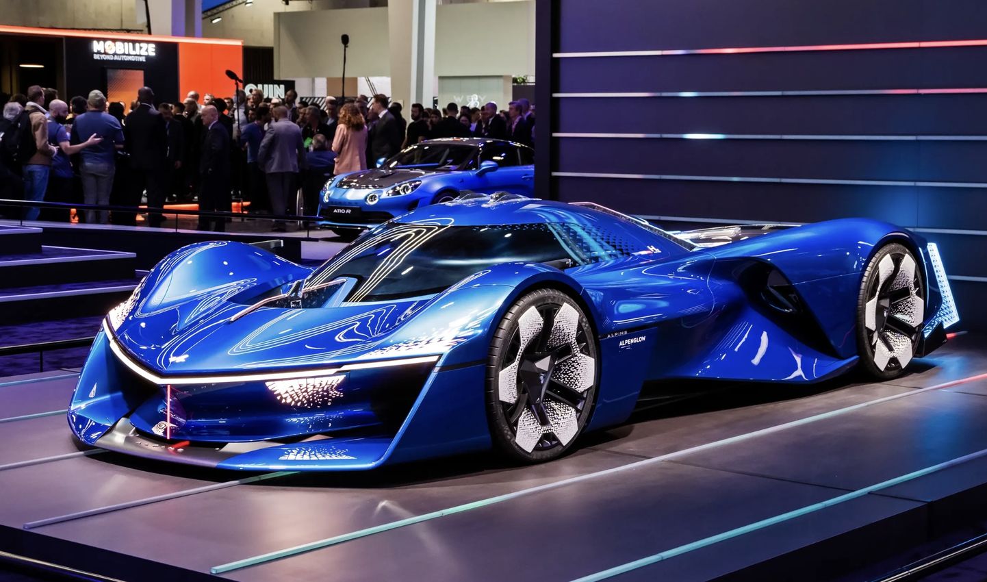 Renault' vesinikul töötava sisepõlemismootoriga Alpenglow Pariisi autonäitusel 2022. aastal.