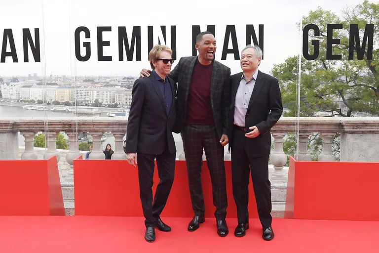 Will Smith, Jerry Bruckheimer ja Ang Lee filmi «Kaksikmees» promosündmusel Budapestis