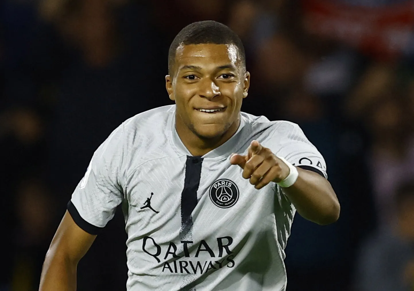 Paris Saint-Germaini staarründja Kylian Mbappé 3. septembril 2022 Nantes'is, kus vastaseks oli FC Nantes. PSG võitis Nantes'i 3:0
