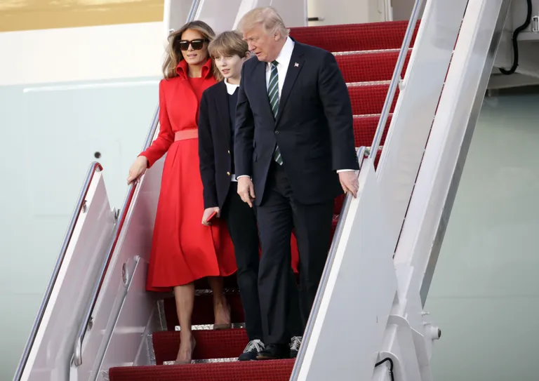 Melania, Barron ja Donald Trump