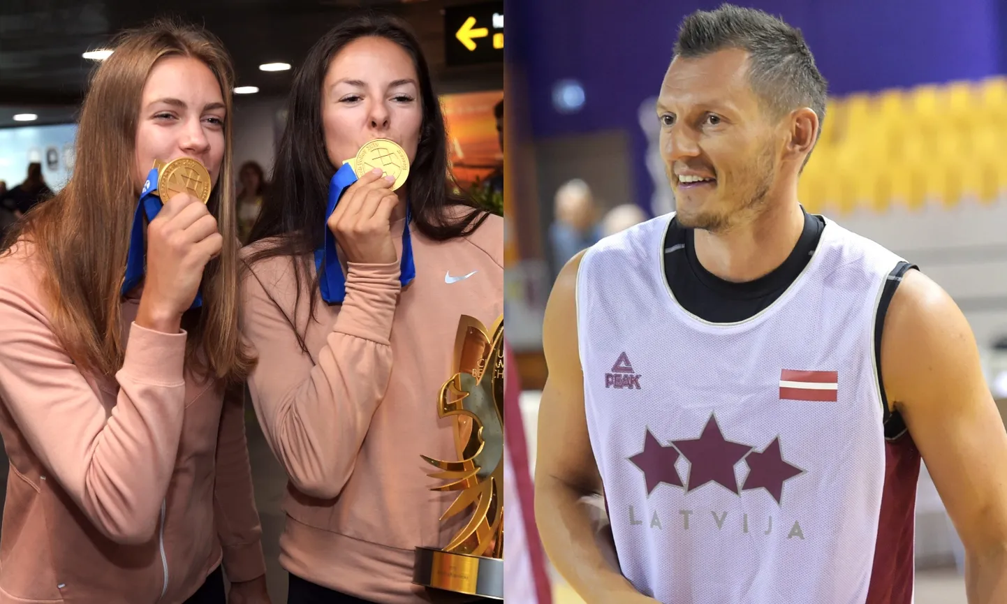 Tīna Graudiņa, Anastasija Kravčenoka un Jānis Blūms