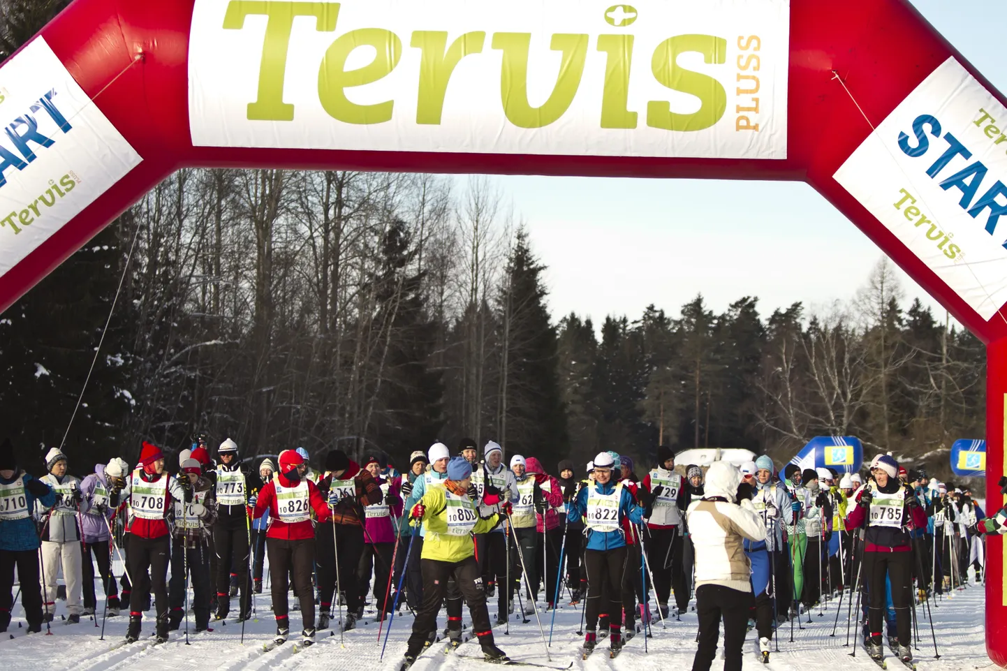 Tartu maratoni naistesõidu start.