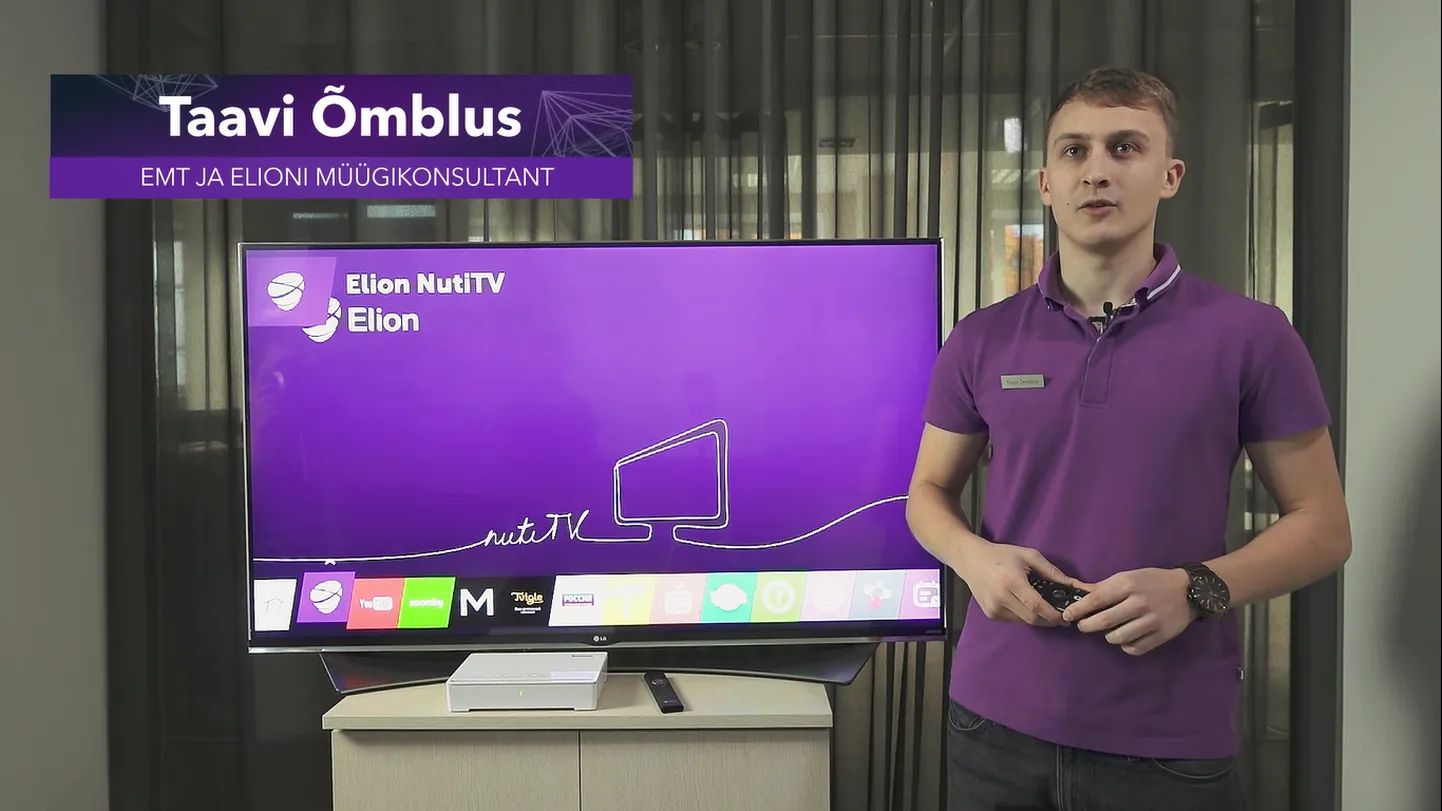 EMT ja Elioni müügikonsultant ja Digitarga kaasautor Taavi Õmblus teeb puust ette ja punaseks, kuidas töötab Elioni uus nutiTV rakendus uutes webOS-opsüsteemiga varustatud LG telerites.
