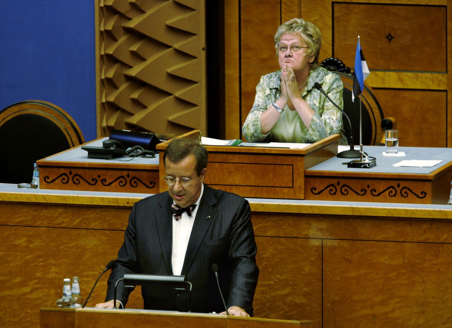 President Toomas Hendrik Ilves aasta eest riigikogu ees.