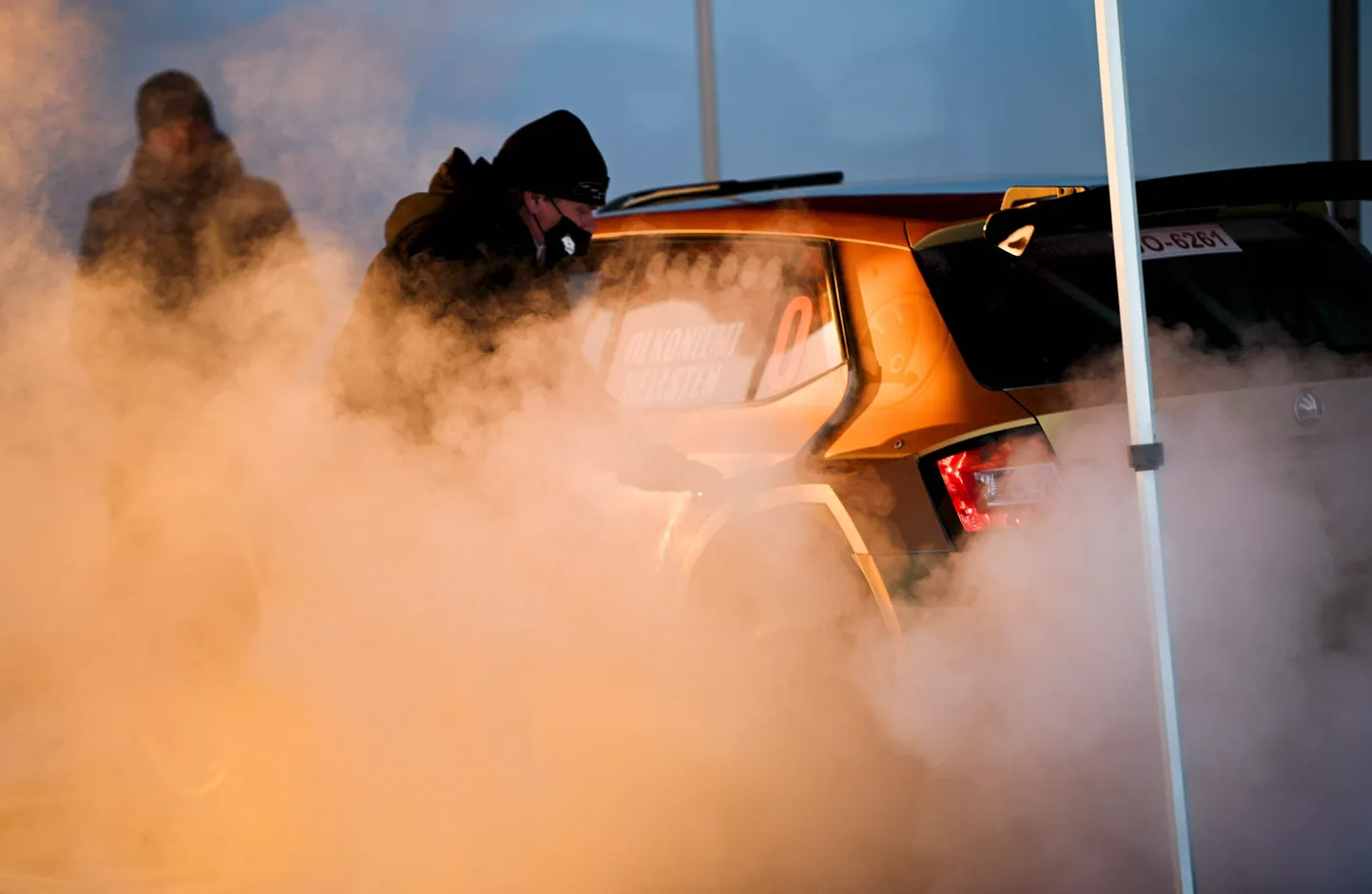 Ralliauto Rovaniemis.