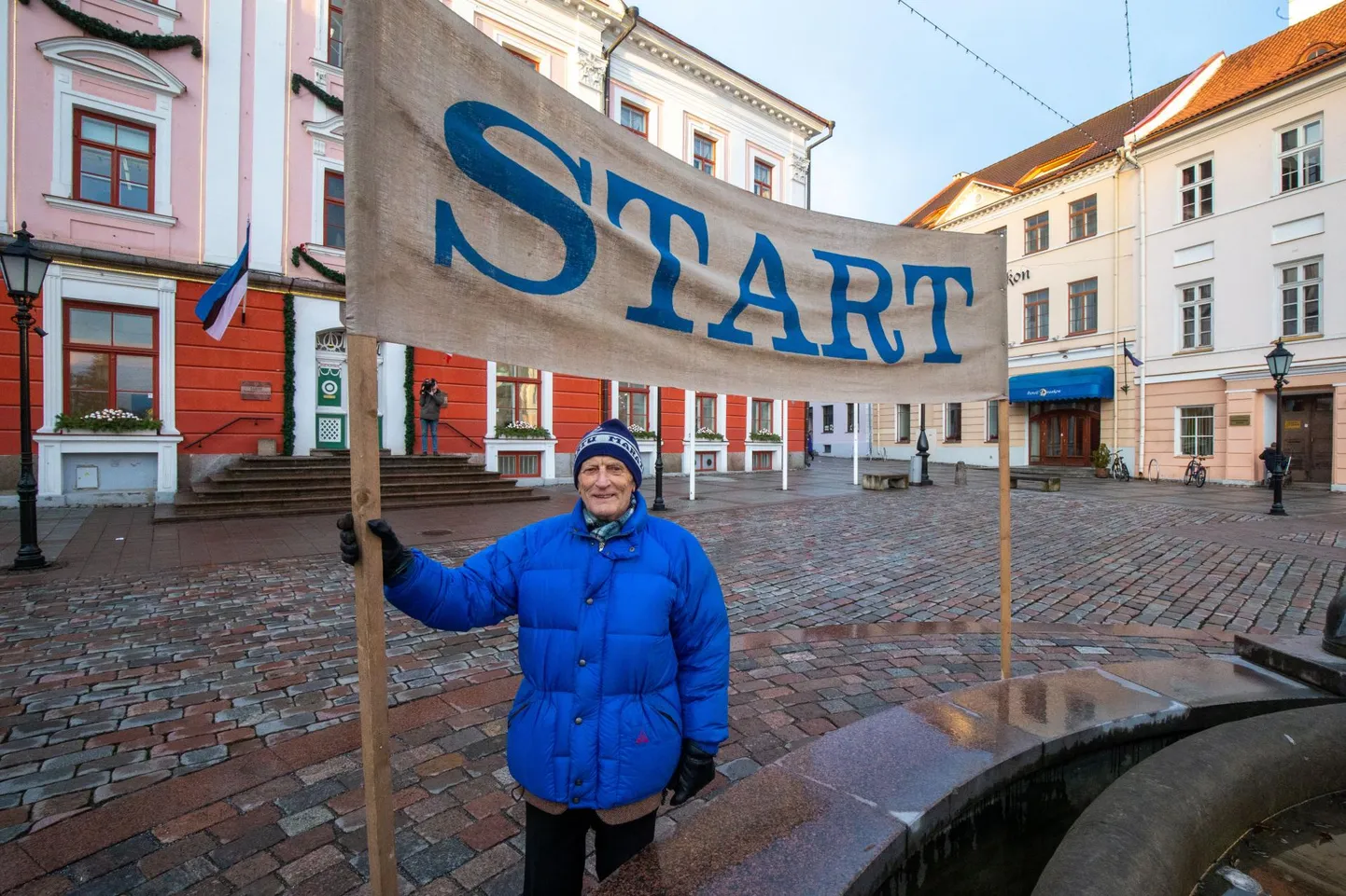Jüri Laurson, kes võttis osa esimesest Tartu maratonist.