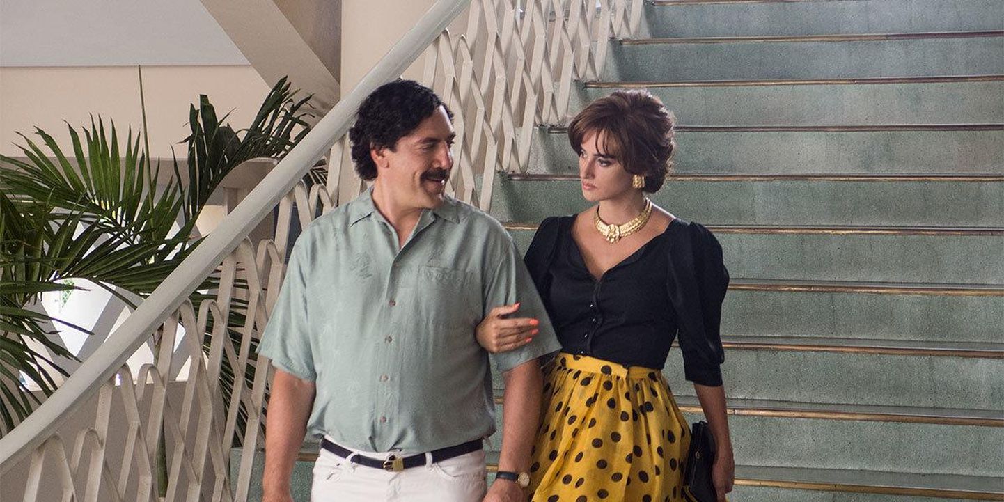 Kaader filmist «Pablo ja Escobari vahel»: Pablo Escobar (Javier Bardem) ja Virginia Vallejo (Penelope Cruz).
