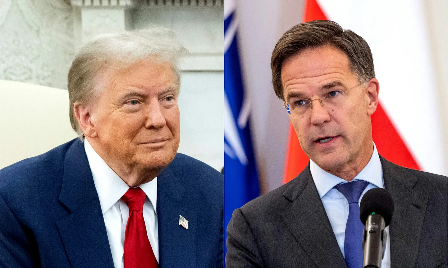 USA valitud president Donald Trump ja NATO peasekretär Mark Rutte.