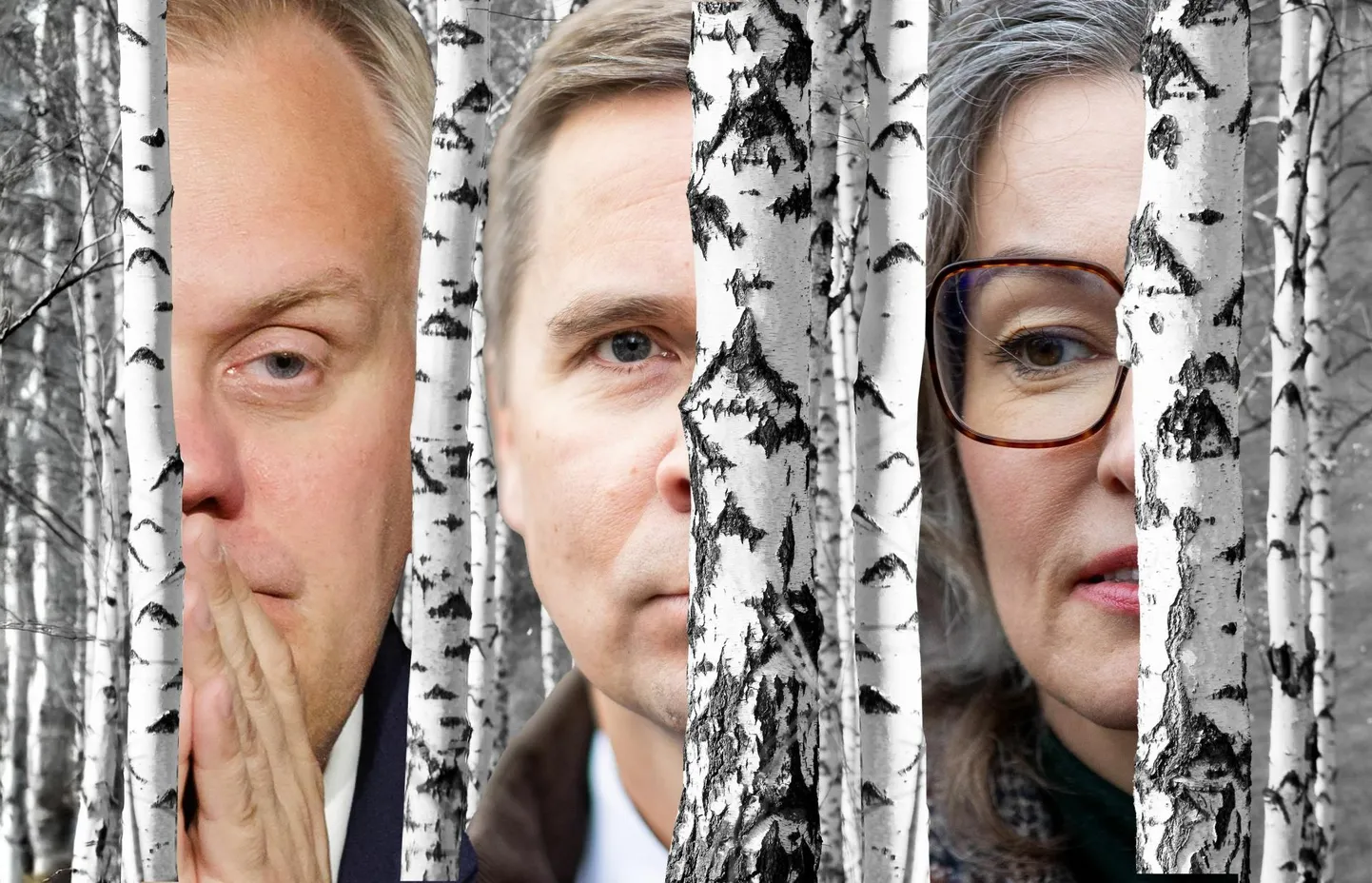 Kliimaministeeriumi kantsler Keit Kasemets (vasakul) ja RMK juht Mikk Marran (keskel) väidavad, et riigikontroll soovitaski uurida vaid kolme aegunud tehingut, riigikontroll lükkab selle väite ümber. Kliimaminister Yoko Alender (paremal) ajas üldsusele sel teemal puru silma.