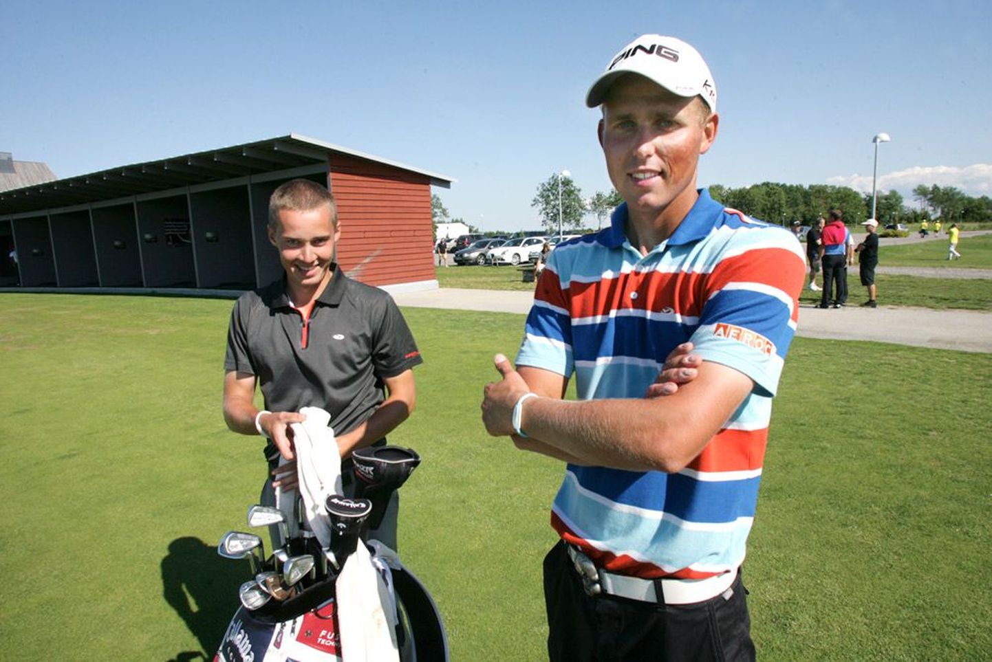 Golfimängijad Egert Põldma (vasakul) ja Mark Suursalu.