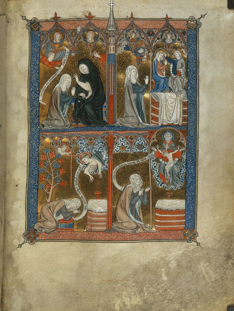 Nunnasid kujutav joonistus keskaegsest käsikirjast