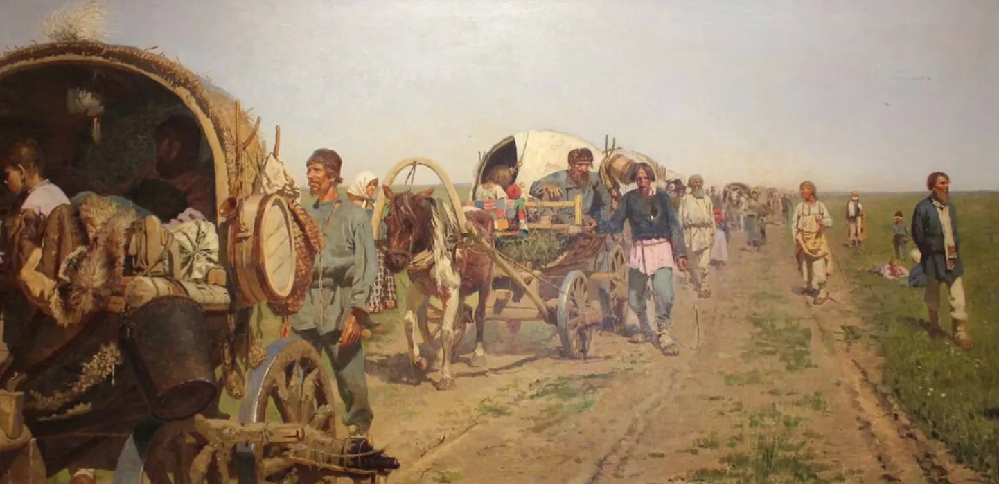 Sergei Ivanovi (1864–1910) maal «Ümberasujad» aastast 1886