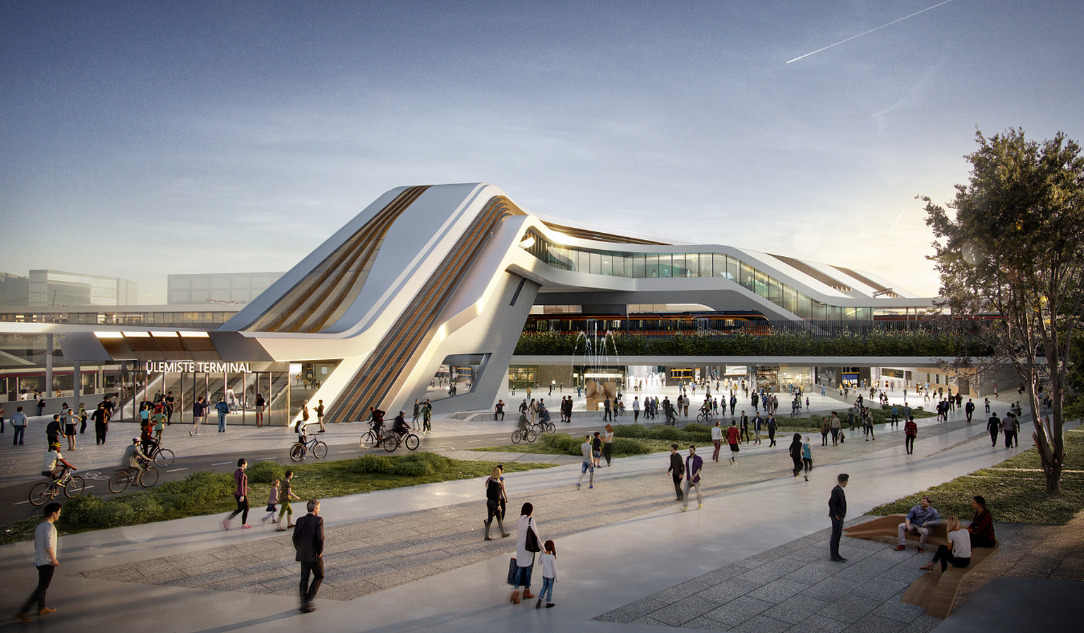Так будет выглядеть терминал Rail Baltica в Юлемисте.
