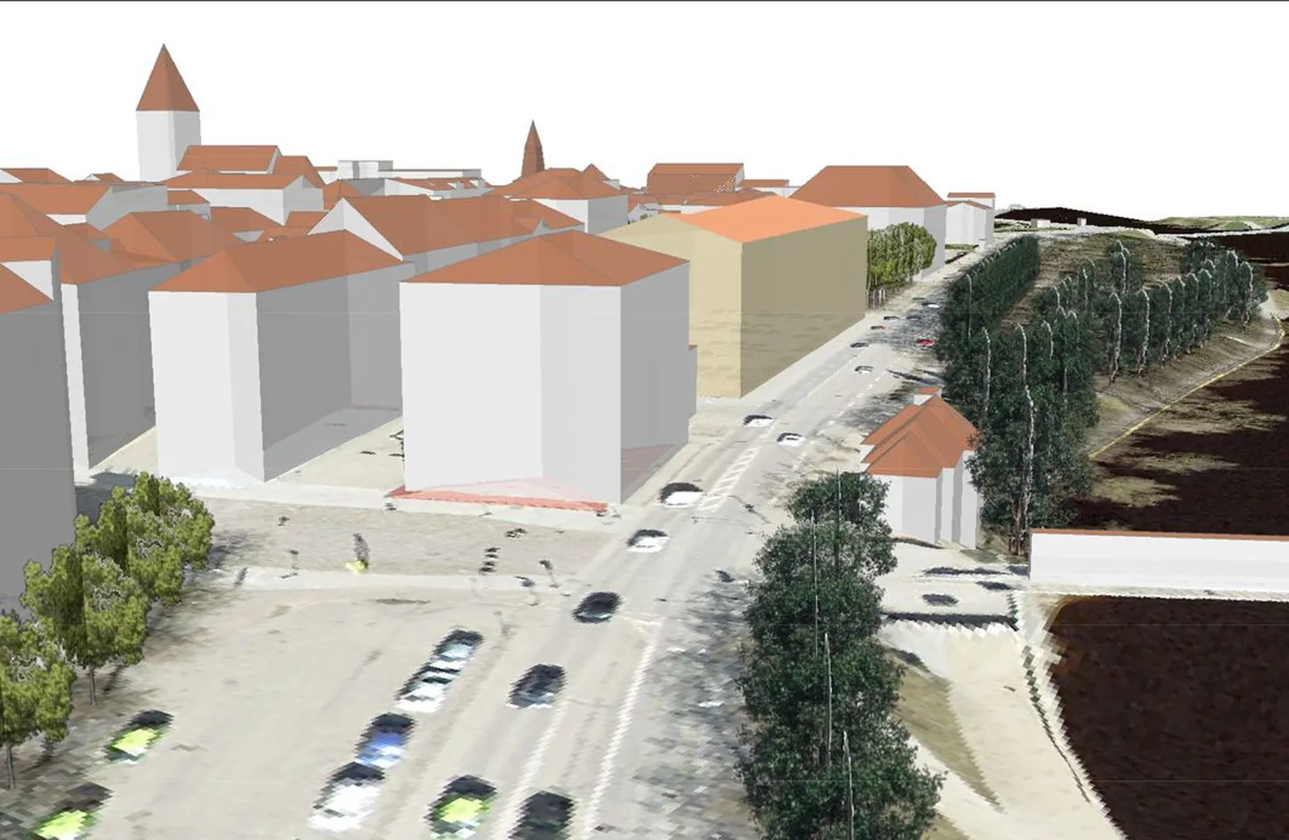 Tartu linnavalitsus kavandab Vabaduse puiestee äärde parkimismaja, millel on neli korrust.