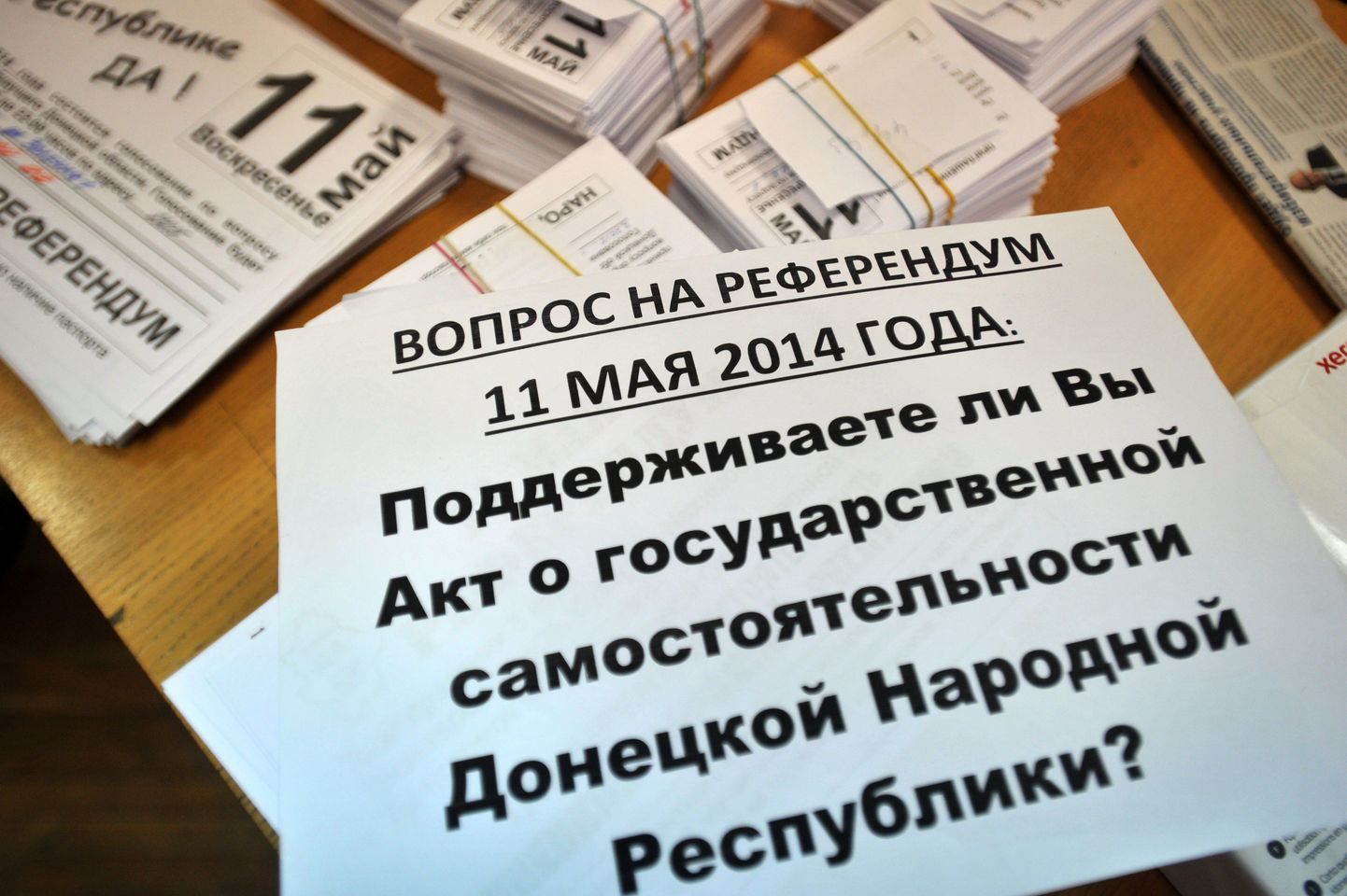 Nn referendumil küsitakse, kas inimesed toetavad iseseisva Donetski rahvavabariigi moodustamist.