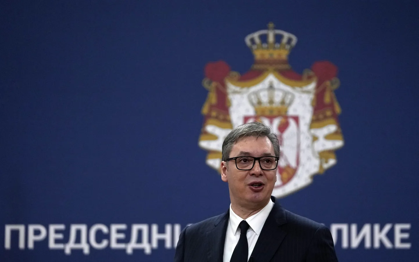 Serbia president Aleksandar Vučić aasta alguses Belgradis.