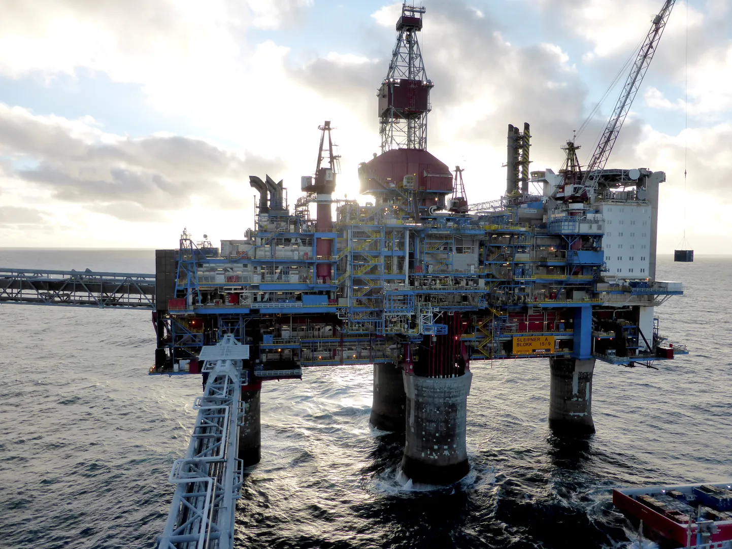 Statoili naftapuurplatvorm Stavangeri lähedal Norras.