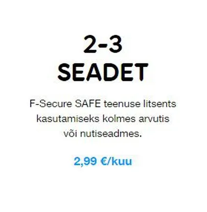 Telia SAFE kõige populaarsem pakett.