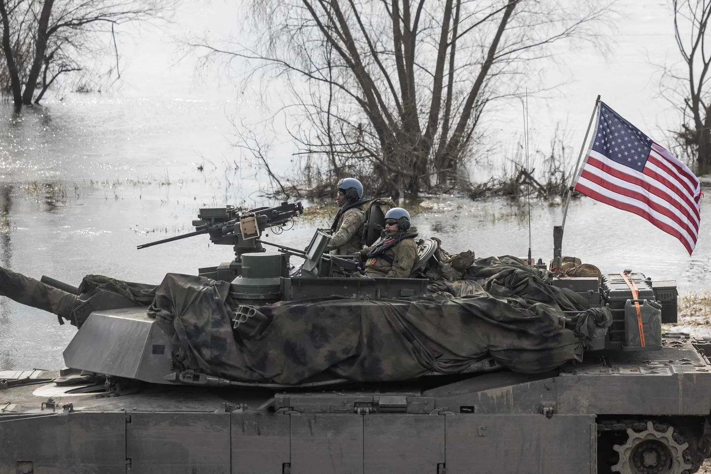 Abramsi tank NATO õppustel Poolas 4. märtsil 2024. a.