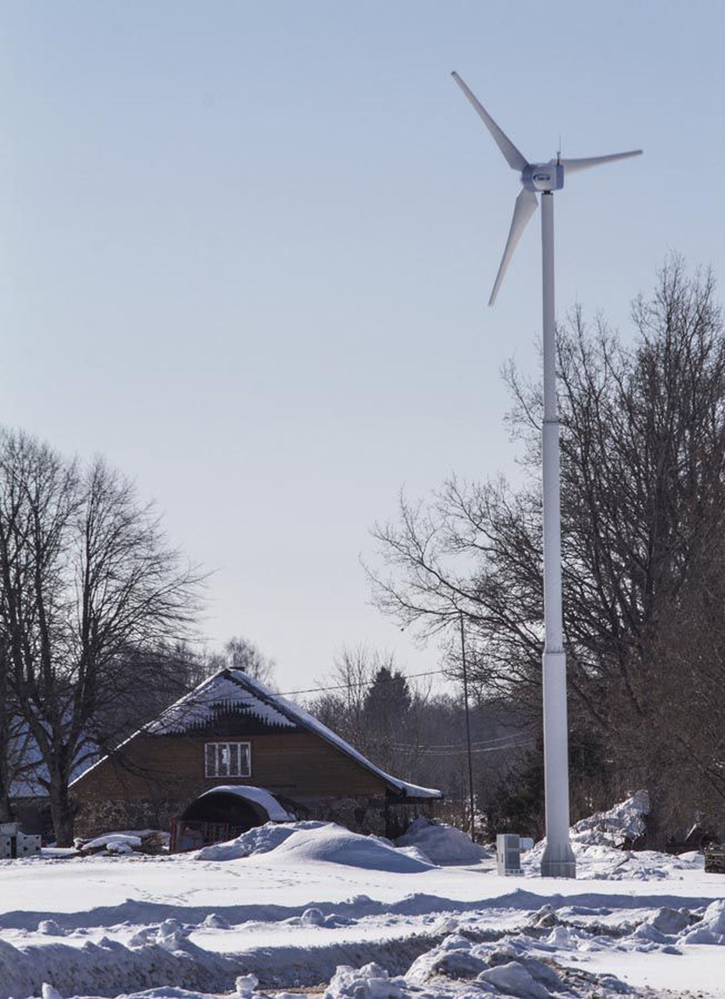 Äsja Auksi külla Lapi talu õuele tuulegeneraatori püstitanud Ando Adamson loodab selle abiga katta suure osa oma majapidamise elektrivajadusest. Generaatori võimsus on 10 kilovatti ning selle toodetav energia suunatakse inverteri kaudu elektrivõrku.