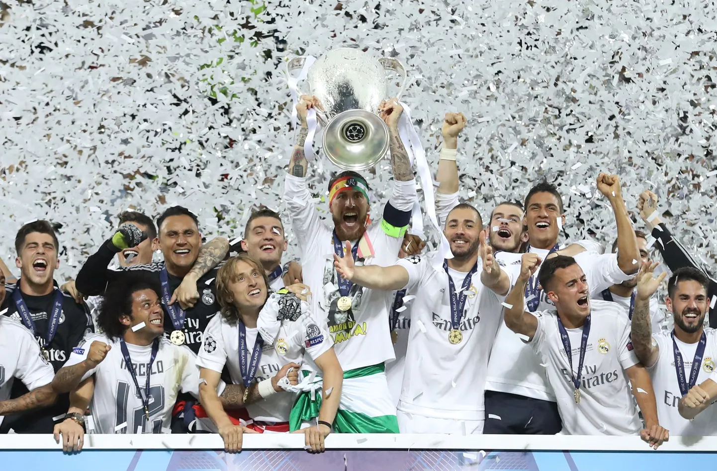 Madridi Real tähistamas tänavust Meistrite liiga võitu.