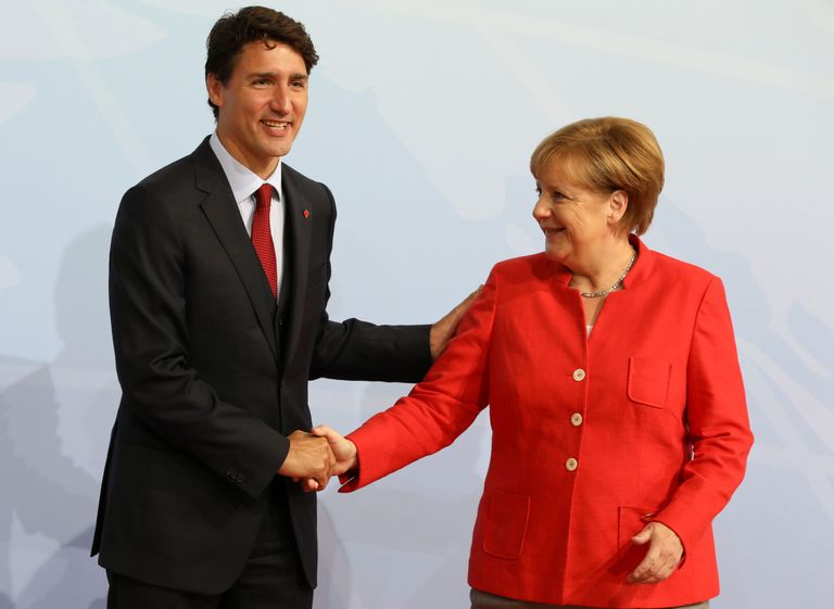 Angela Merkel ja Justin Trudeau