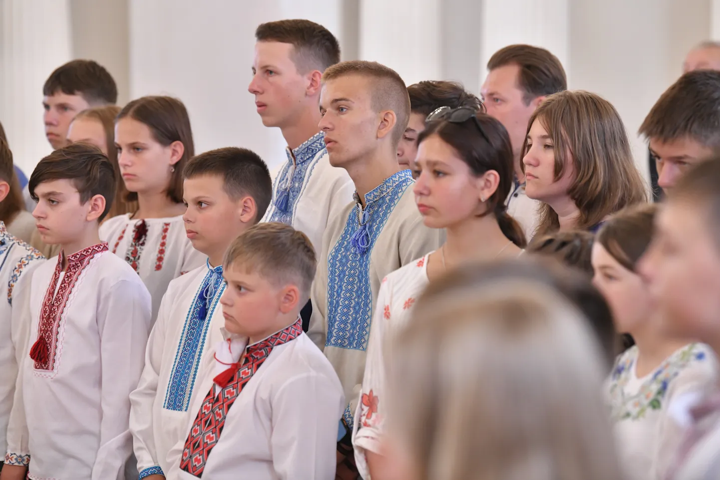 Valsts prezidents Rīgas pilī tiekas ar Ukrainas karavīru bērniem